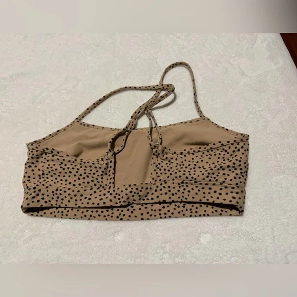 Abercrombie & Fitch Tan Polka Dot Sports Bra - Picture 3 of 3